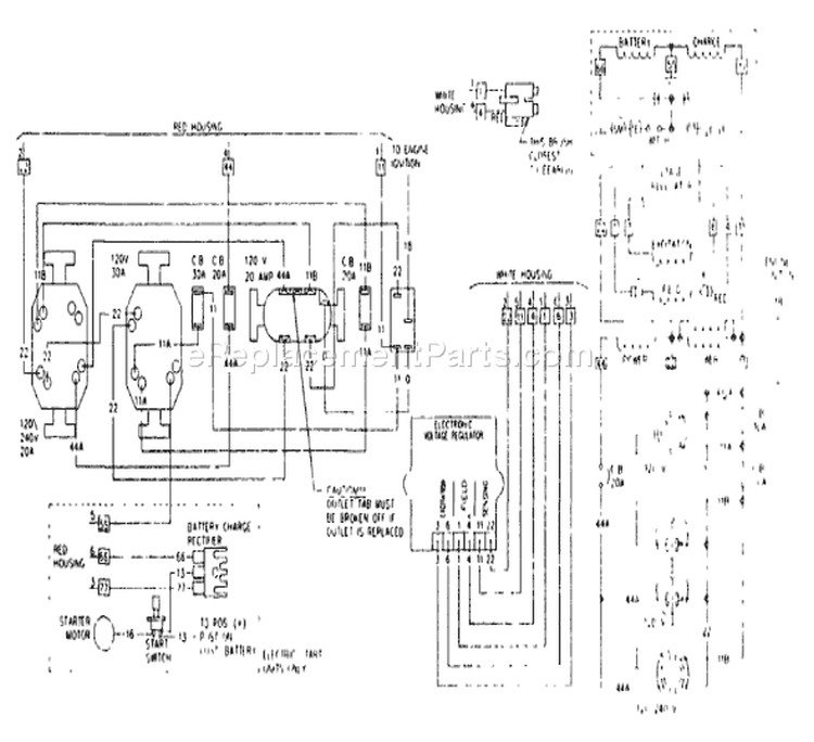 Page D Diagram and Parts List for 9214-0  Briggs and Stratton Generator
